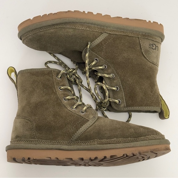 UGG Women's Neumel High Olive Green Suede Boots 1120728 Size 6 - Picture 9 of 12